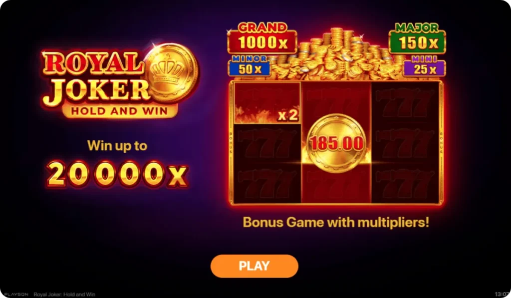 Funciones de bonificación y tiradas gratis Royal Joker_ Hold and Win